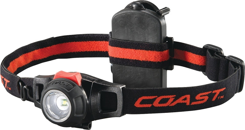 Coast 19284 Adjustable Headlamp, AAA Battery, LED Lamp, 305 Lumens, Bulls-Eye Spot Beam, 2 hr 15 min Run Time, Black