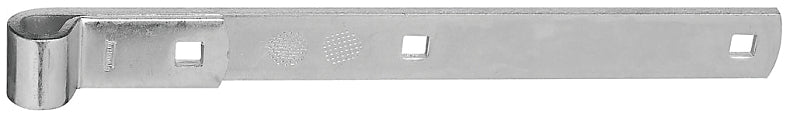 National Hardware N130-765 Strap Hinge, 12 in L x 1-1/4 in W Dimensions, 0.22 in Thick Leaf, Steel, Zinc, 150 lb