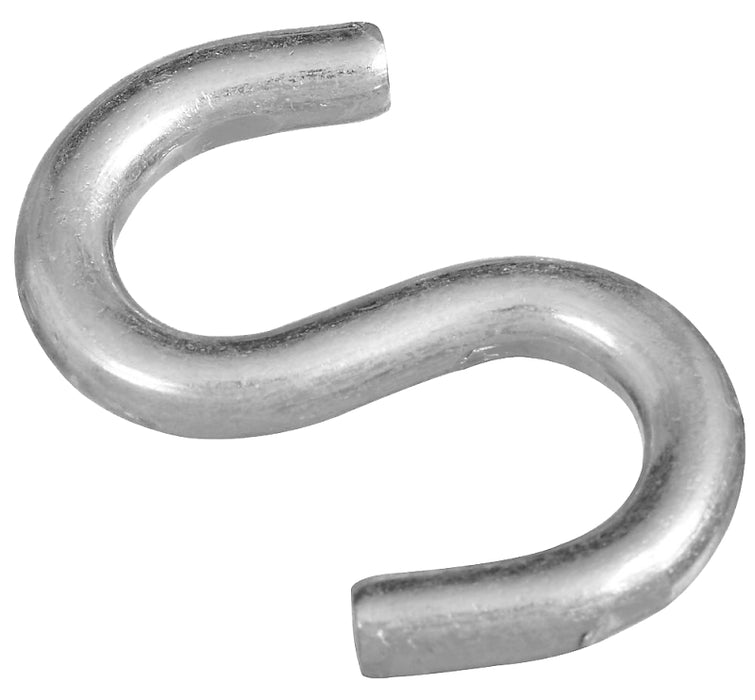 National Hardware N273-441 S-Hook, 3 in, 120 lb Working Load, 0.312 in Dia Wire, Steel, Zinc, 15/16 in Opening Size