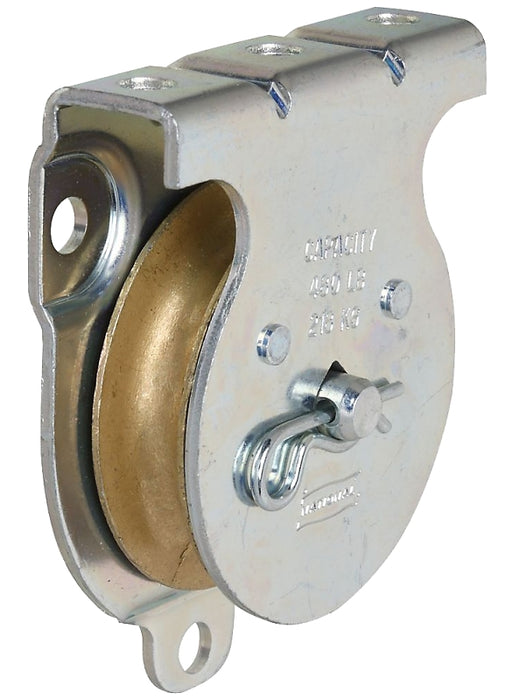 National Hardware N233-254 Pulley, 3/8 in Rope, 480 lb Working Load, 2 in Sheave, Zinc