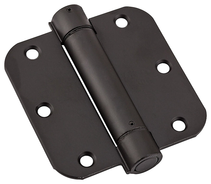 National Hardware N350-884 Spring Hinge, 3-1/2 in L Dimensions, Steel, Oil-Rubbed Bronze, 30 lb