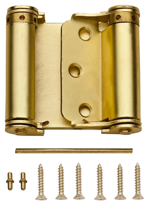 National Hardware N100-049 Spring Hinge, Steel, Satin Brass, Surface Mounting, 12 lb