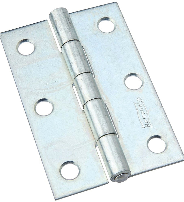 National Hardware N146-365 Utility Hinge, 3 in W Frame Leaf, 0.065 in Thick Frame Leaf, Aluminum/Cold Rolled Steel, Zinc