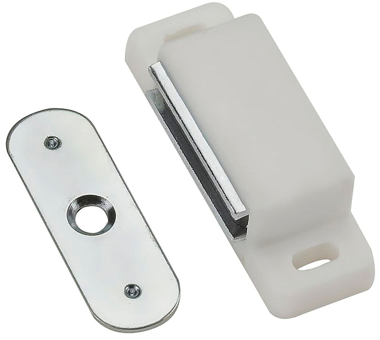 National Hardware V713 Series N149-898 Magnetic Catch, Nylon/Steel, White