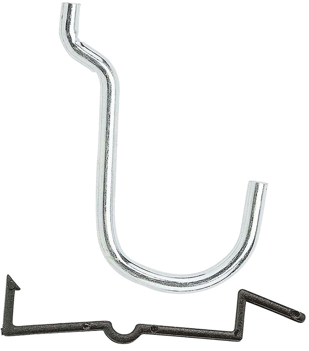 National Hardware N180-024 Peg Hook, 1 in Projection, 2 in H Dimensions, 1 in, 1/8, 1/4 in Opening, Steel, Zinc