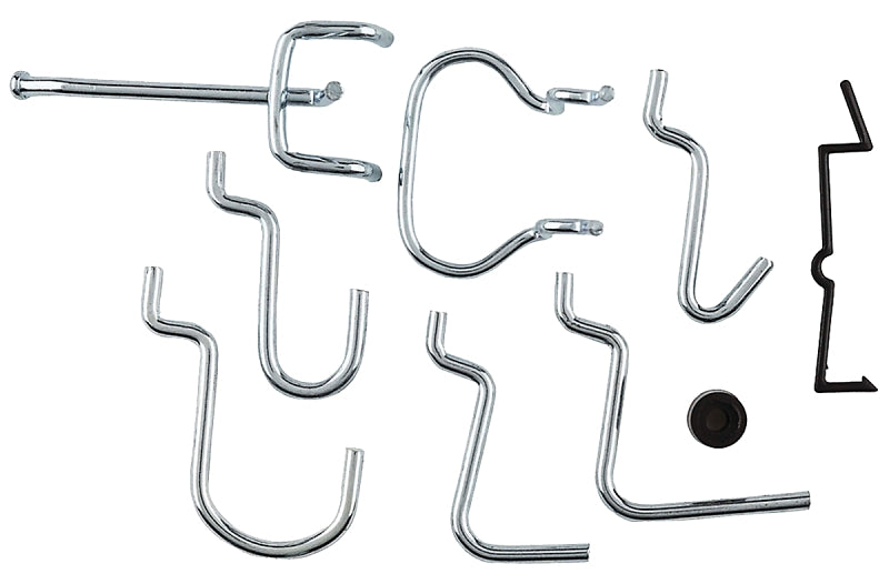 National Hardware N112-060 Peg Hook Assortment, 1/8, 1/4 in Opening, Steel, Zinc, 6/BX