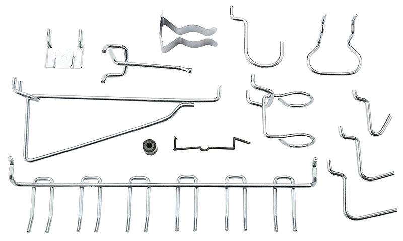 National Hardware N112-062 Peg Hook Assortment, 1/8, 1/4 in Opening, Steel, Zinc, 6/PK