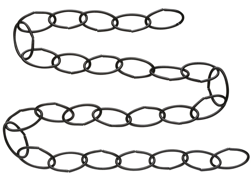 National Hardware V2662 Series N274-993 Extension Chain, 36 in L, Steel, Black