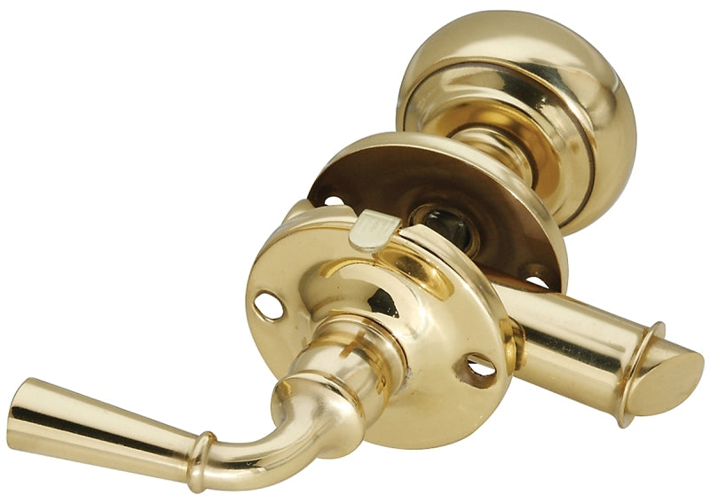 National Hardware V1953 Series N100-047 Storm Door Latch, Zinc, Brass, 7/8 to 1-3/8 in Thick Door