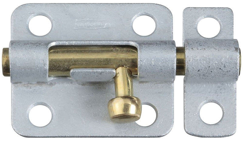 National Hardware N151-852 Barrel Bolt, 0.32 in Dia Bolt Head, 2-1/2 in L Bolt, Galvanized