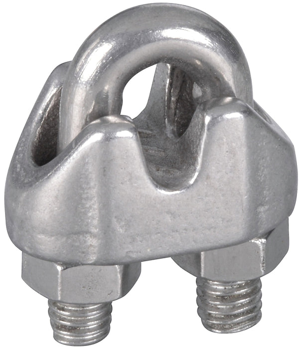 National Hardware 4230BC Series N830-312 Wire Cable Clamp, 1/8 in Dia Cable, 7/8 in L, Malleable Iron