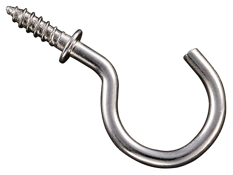 National Hardware N119-730 Cup Hook, Steel, Nickel