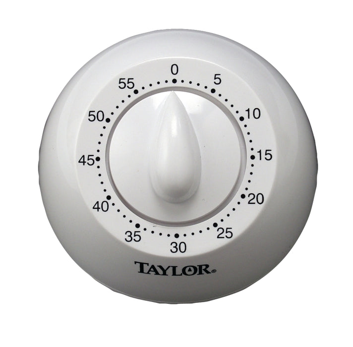 Taylor 5832 Mechanical Timer, 60 min, White