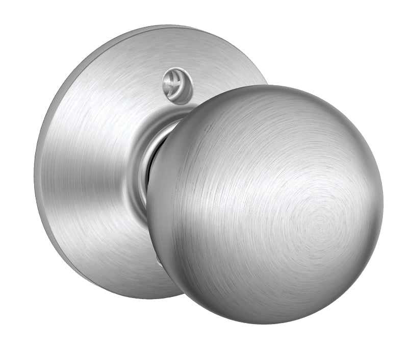 Schlage F170NVORB626 Dummy Knob, Knob Handle, Round Design, Satin Chrome, Residential, Metal