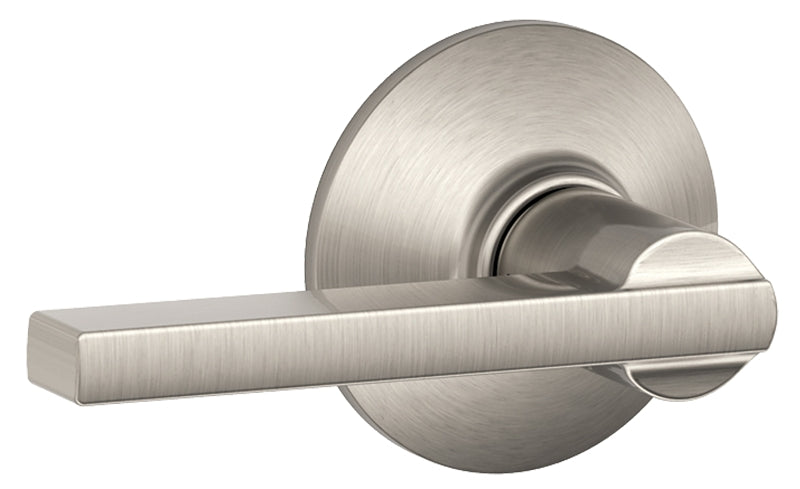 Schlage Latitude Series F10VLAT619 Passage Lever, Mechanical Lock, Satin Nickel, Metal, Residential, 2 Grade