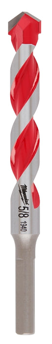 Milwaukee 48-20-9040 Drill Bit, 5/8 in Dia, 6 in OAL, Wide Flute, 3/8 in Dia Shank, 3-Flat Shank