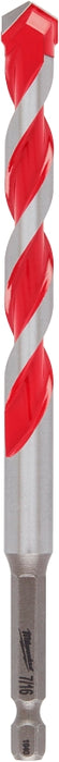 Milwaukee SHOCKWAVE 48-20-9025 Drill Bit, 7/16 in Dia, 6 in OAL, Wide Flute, 1/4 in Dia Shank, Hex Shank