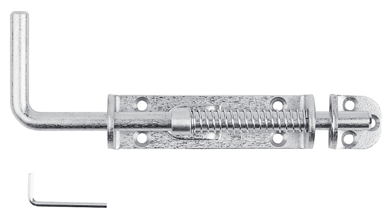 National Hardware N109-212 Slide Bolt, 1-9/16 in Bolt Head, Steel, Zinc