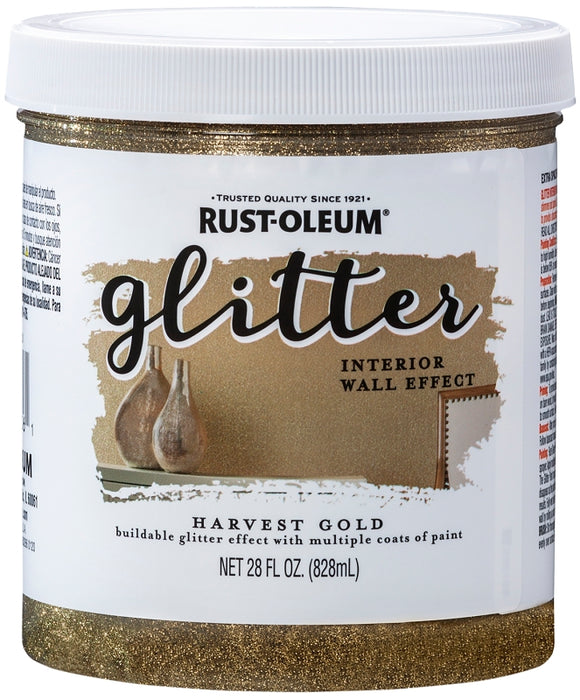 Rust-Oleum 360218 Textured Glitter Paint, Harvest Gold, 28 fl-oz, Can