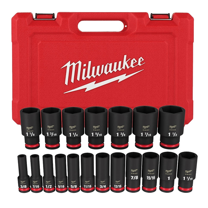 Milwaukee SHOCKWAVE Impact Duty Series 49-66-7012 Socket Set, Chrome Molybdenum Steel