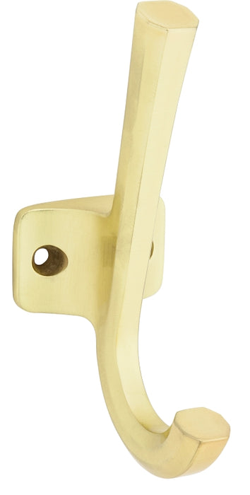 National Hardware Powell N337-914 Angled Hook, 60 lb, Aluminum, Brushed Gold