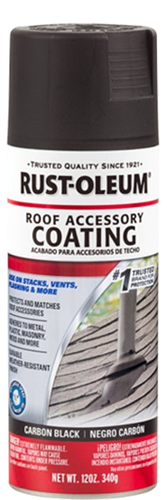 Rust-Oleum 285227 Rust Preventative Spray Paint, Flat, Carbon Black, 12 oz, Can