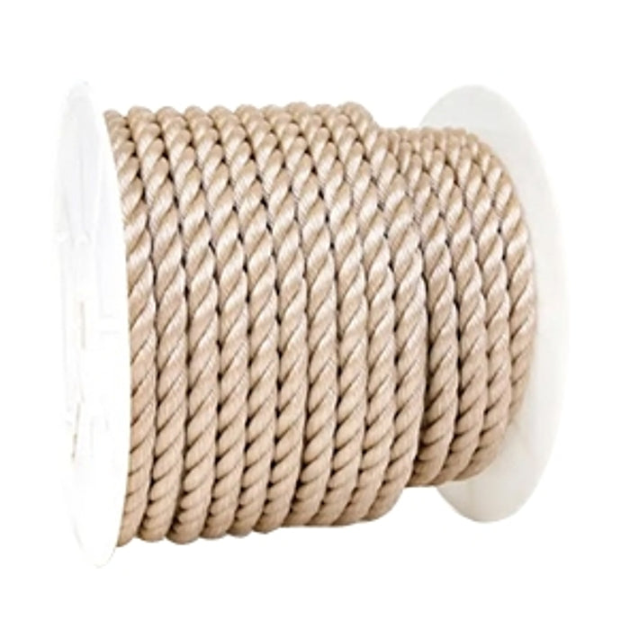 Baron 50120 Rope, 5/8 in Dia, 140 ft L, 5/8 in, 700 lb Working Load, Polypropylene, Tan