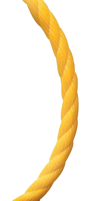 Baron 83610 Rope, 3/4 in Dia, 100 ft L, 1093 lb Working Load, Polypropylene, Yellow