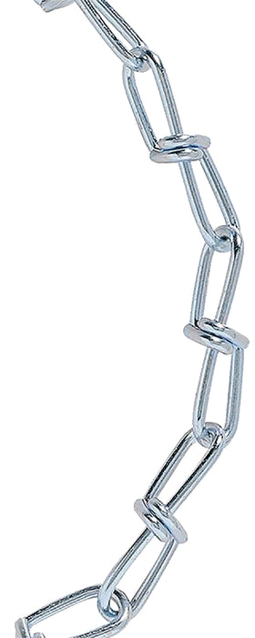 Baron 7202 Double Loop Chain, #2/0, 155 ft L, 255 lb Working Load, Zinc