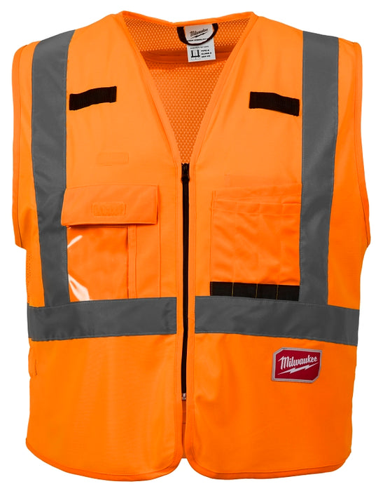 VEST SAFETY HI-VIS ORANGE L/XL