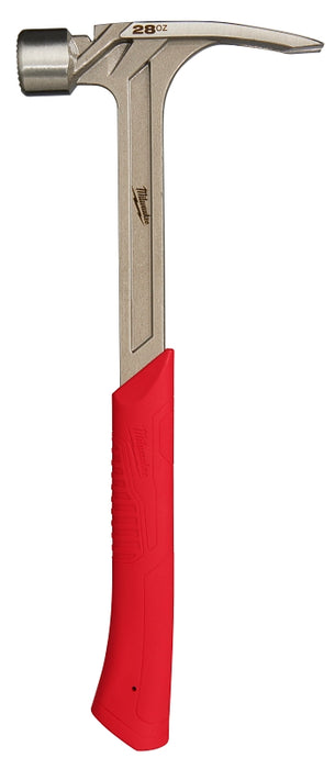 Milwaukee 48-22-9029 Framing Hammer, 28 oz Head, Anti-Ring Claw, Milled Face Head, Steel Head, 16.2 in OAL