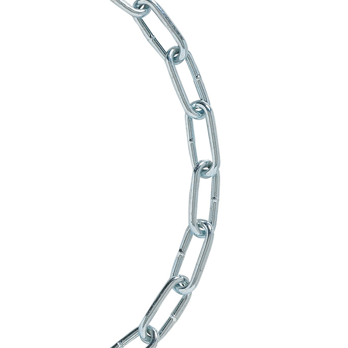 Baron 46187 Straight Link Chain, #4, 10 ft L, Low Carbon Steel, Electro Galvanized/Zinc Plated