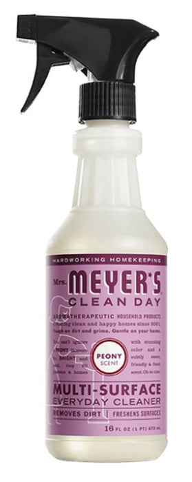 Mrs. Meyer's 70061 Cleaner, 16 fl-oz Bottle, Liquid, Peony