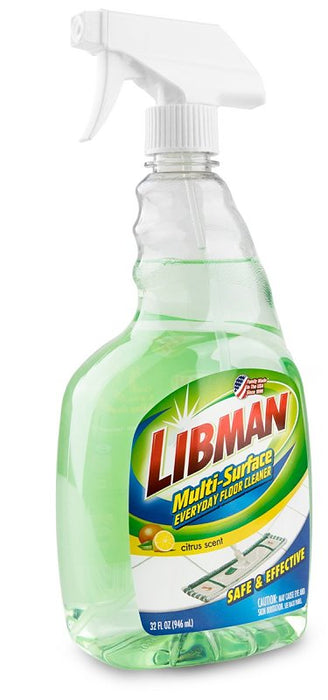 Libman 2066 Multi-Surface Everyday Floor Cleaner, 32 oz, Liquid, Citrus, Clear