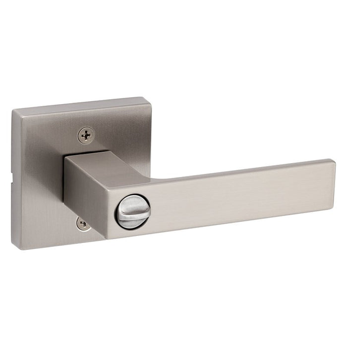 Kwikset Signature, Singapore 740SAL SQT 15 SMT Keyed Entry Door Handle, Lever Handle, Satin Nickel, Metal, AAA Grade