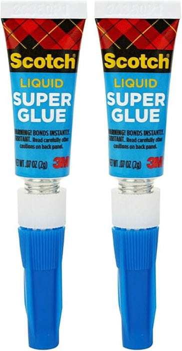 Scotch AD117 Super Glue, Liquid, Sharp Irritating, Transparent, 0.07 oz, Tube