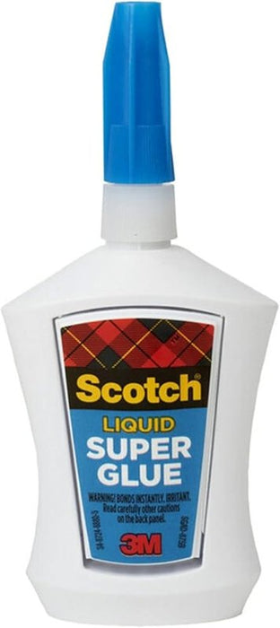 Scotch CBGNHW011136 Super Glue, Liquid, Transparent, 0.14 oz Bottle