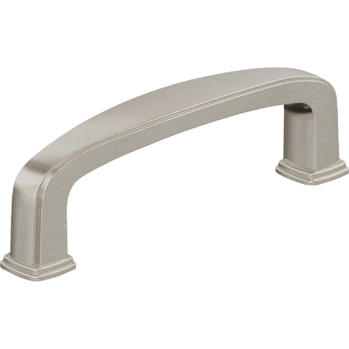 Amerock Franklin Series BP37050G10 Cabinet Pull, 3-7/16 in L Handle, 1-1/16 in Projection, Zinc, Satin Nickel