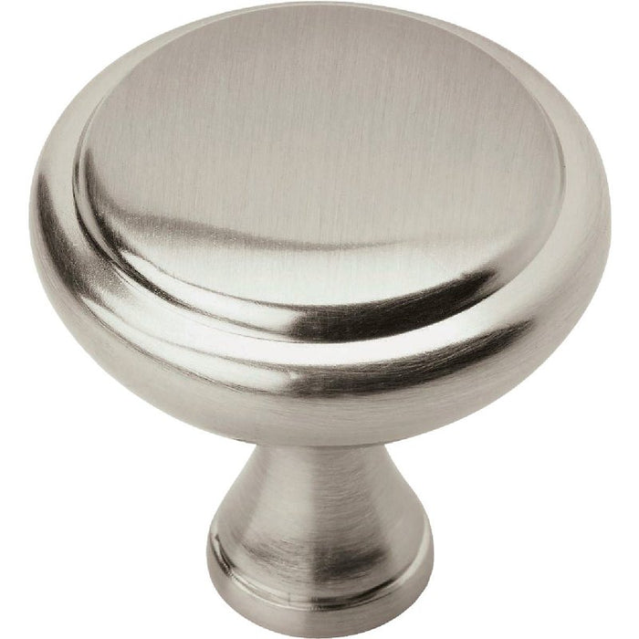 Amerock Arden Series BP37340-G10 Cabinet Knob, 1-1/4 in Projection, Zinc, Satin Nickel