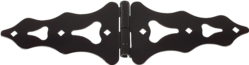 National Hardware N179-192 Strap Hinge, 5-1/2 in W Frame Leaf, 10 in H Frame Leaf, Steel, Reversible Pin, 40 lb