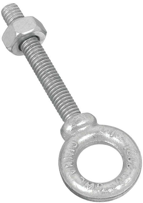 National Hardware N245-126 Eye Bolt, 3/8-16 Thread, 2-3/8 in L Thread, 3/4 in ID x 1-3/8 in OD Dia Eye, 2-1/2 in L Shank