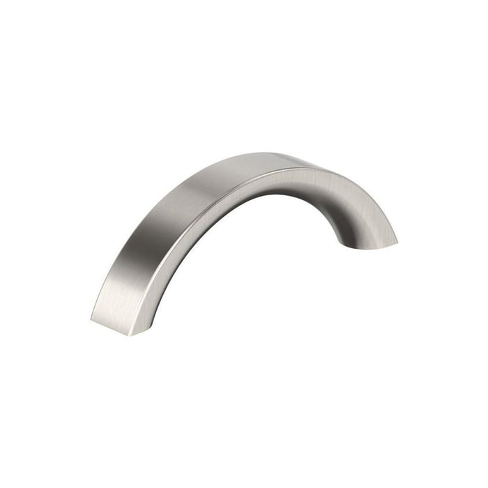 Amerock Parabolic Series BP37345G10 Cabinet Pull, 3-5/8 in L Handle, 1-3/16 in Projection, Zinc, Satin Nickel