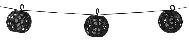 Boston Harbor 27100 Solar Dancing Flame Rattan Ball String Light, Ni-MH Battery, AA Battery, 10 per Ball-Lamp, LED Lamp