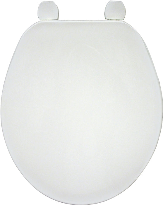 Bemis 70AR000 Toilet Seat, Round, Plastic, White, Adjustable Hinge