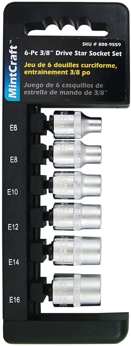 Vulcan TS1006-P Socket Set, Chrome Vanadium Steel, Chrome