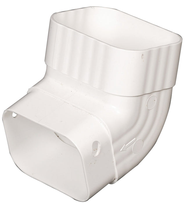 Amerimax M0627 Downspout Elbow, Vinyl, White