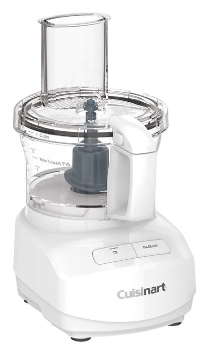 Cuisinart FP-7 Food Processor, 7 Cup Bowl, 350 W, Button Control, Plastic, White