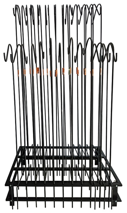 Landscapers Select HDSHD1002 Shepherd's Hook Rack, 47-1/4 in L, 10-1/2 in H, Steel, Black