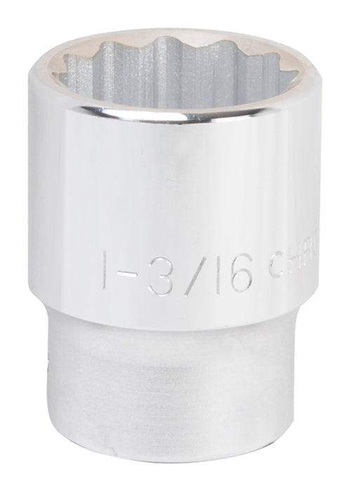 Vulcan MT-SS6038 Drive Socket, 1-3/16 in Socket, 3/4 in Drive, 12-Point, Chrome Vanadium Steel, Chrome