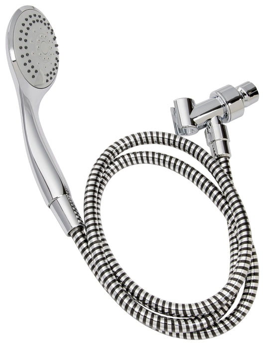 Plumb Pak K744CP Handheld Shower, 1.8 gpm, 5-Spray Function, Polished Chrome, 60 in L Hose, Includes: (1) Flexible Hose